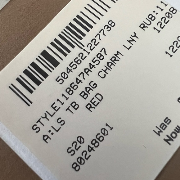 Burberry bag charm tag Red Leather Tb Bag Charm gold logo travel letter B star - Picture 4 of 10